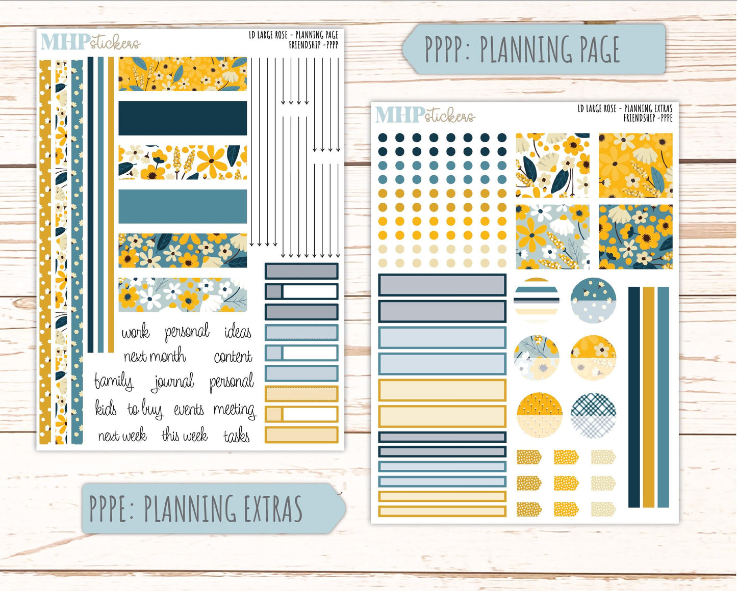 SEPTEMBER 2026 Stickers for the Large Rose Laurel Denise Planner. "Friendship" || PP
