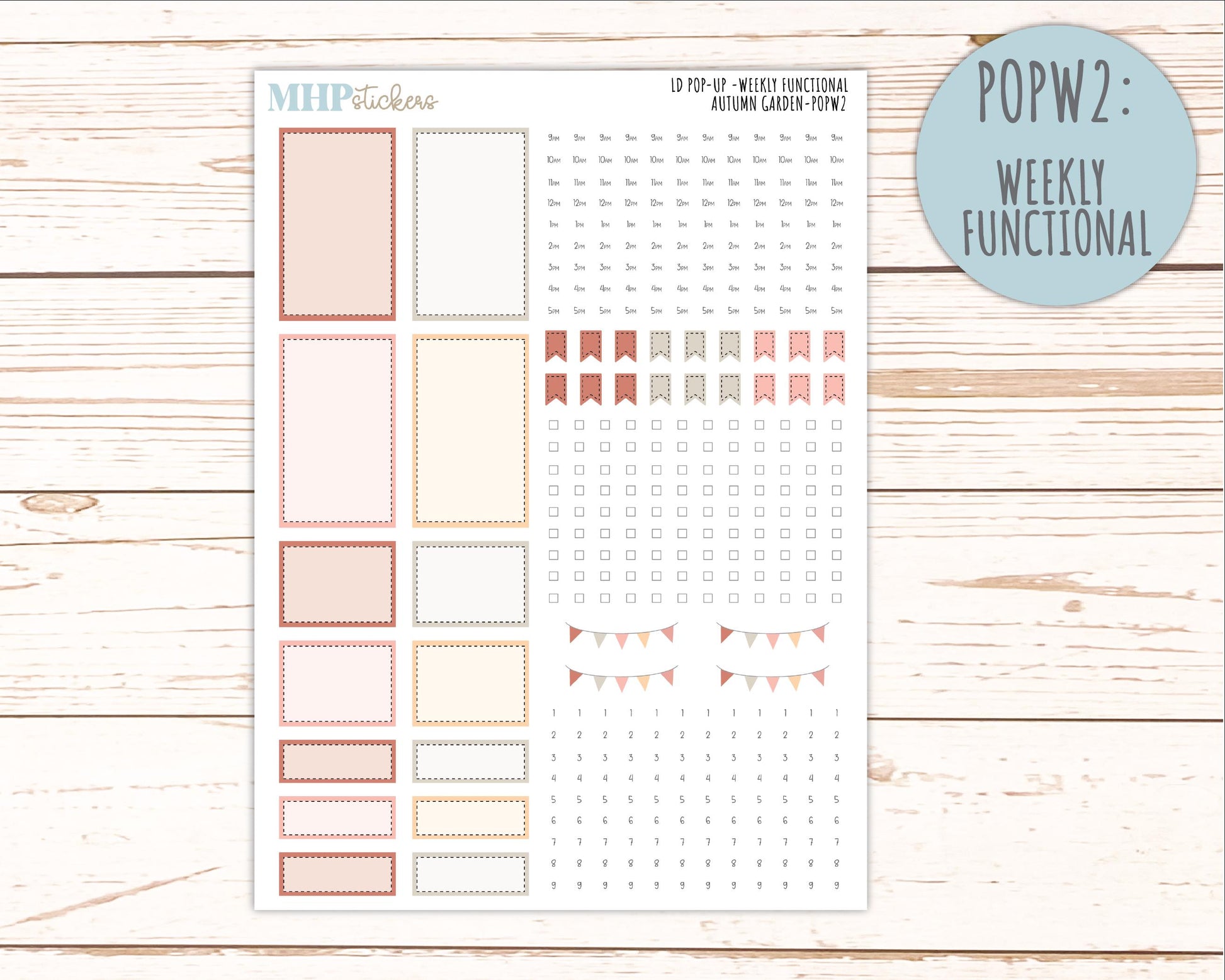 SEPTEMBER 2026 Stickers for The Jo, Laurel Denise Planner "Autumn Garden" || POP