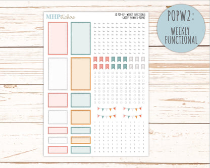 AUGUST 2026 Stickers for The Jo, Laurel Denise Planner "Groovy Summer" || POP