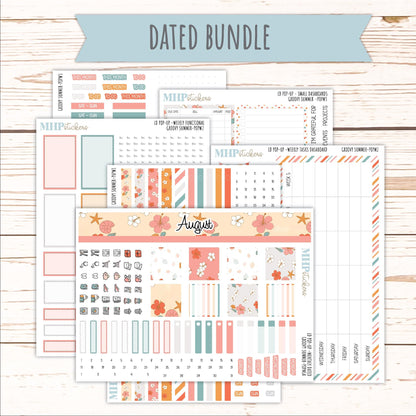 AUGUST 2026 Stickers for The Jo, Laurel Denise Planner "Groovy Summer" || POP