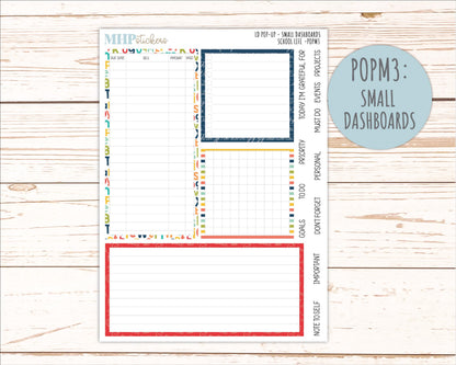 AUGUST & SEPTEMBER 2026 Stickers for The Jo, Laurel Denise Planner "School Life" || POP