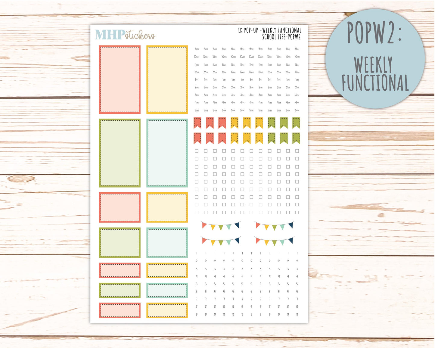 AUGUST & SEPTEMBER 2026 Stickers for The Jo, Laurel Denise Planner "School Life" || POP