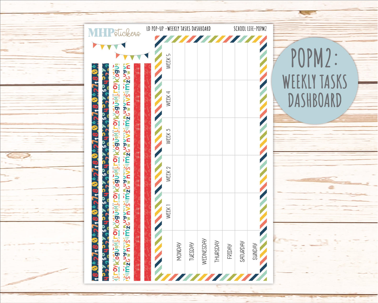 AUGUST & SEPTEMBER 2026 Stickers for The Jo, Laurel Denise Planner "School Life" || POP