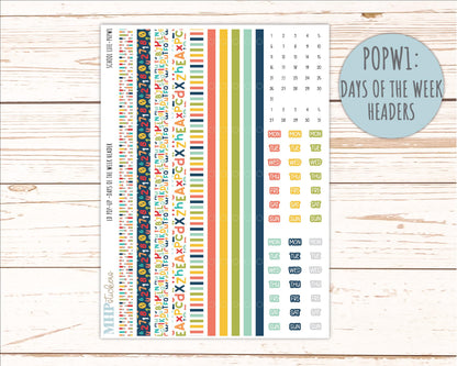 AUGUST & SEPTEMBER 2026 Stickers for The Jo, Laurel Denise Planner "School Life" || POP