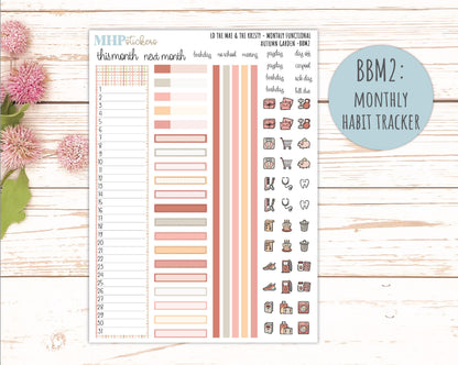 SEPTEMBER 2026 Stickers for the Mae & Kristy Laurel Denise Planners "Autumn Garden" || BB