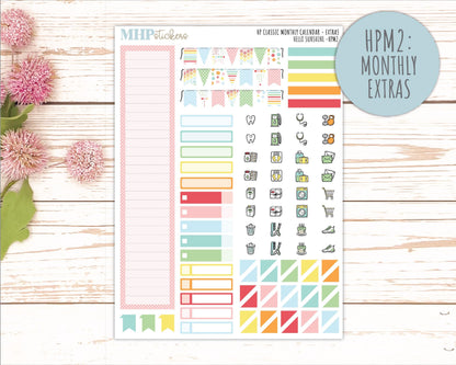AUGUST Stickers for Happy Planner Classic Horizontal Layout. 2026 Collection. "Hello Sunshine" || HPH