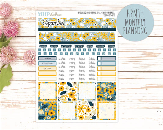 SEPTEMBER Stickers for Happy Planner Classic Horizontal Layout. 2026 Collection. "Friendship" || HPH