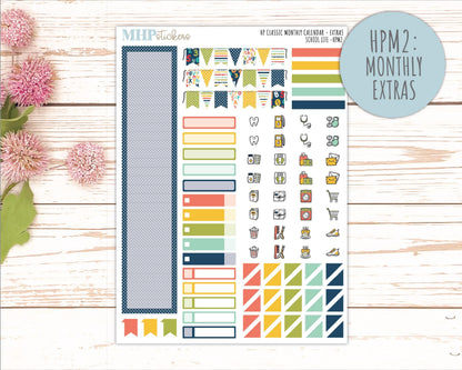 AUGUST & SEPTEMBER Stickers for Happy Planner Classic Horizontal Layout. 2026 Collection. "School Life || HPH