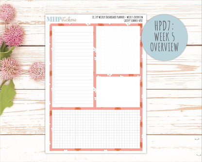 AUGUST Stickers for Happy Planner Classic Dashboard Layout. 2026 Collection. "Groovy Summer" || HPD