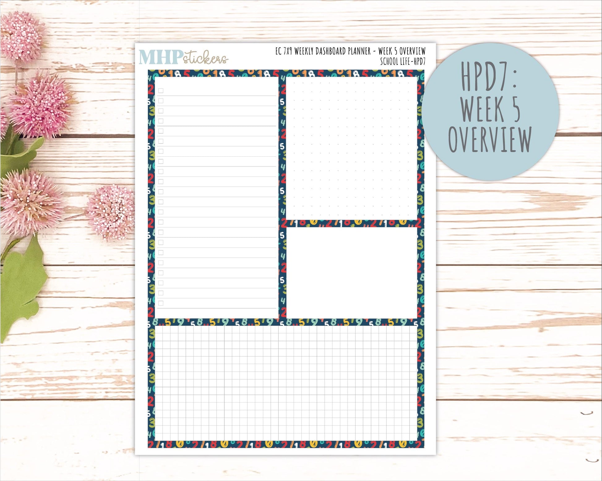 AUGUST & SEPTEMBER Stickers for Happy Planner Classic Dashboard Layout. 2026 Collection. "School Life" || HPD
