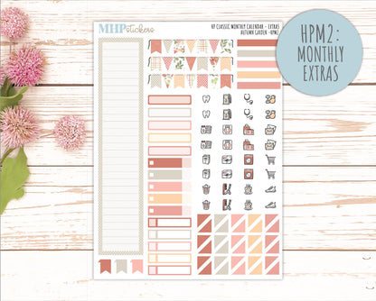 SEPTEMBER Stickers for Happy Planner Classic Vertical Layout. 2026 Collection. "Autumn Garden" || HPV