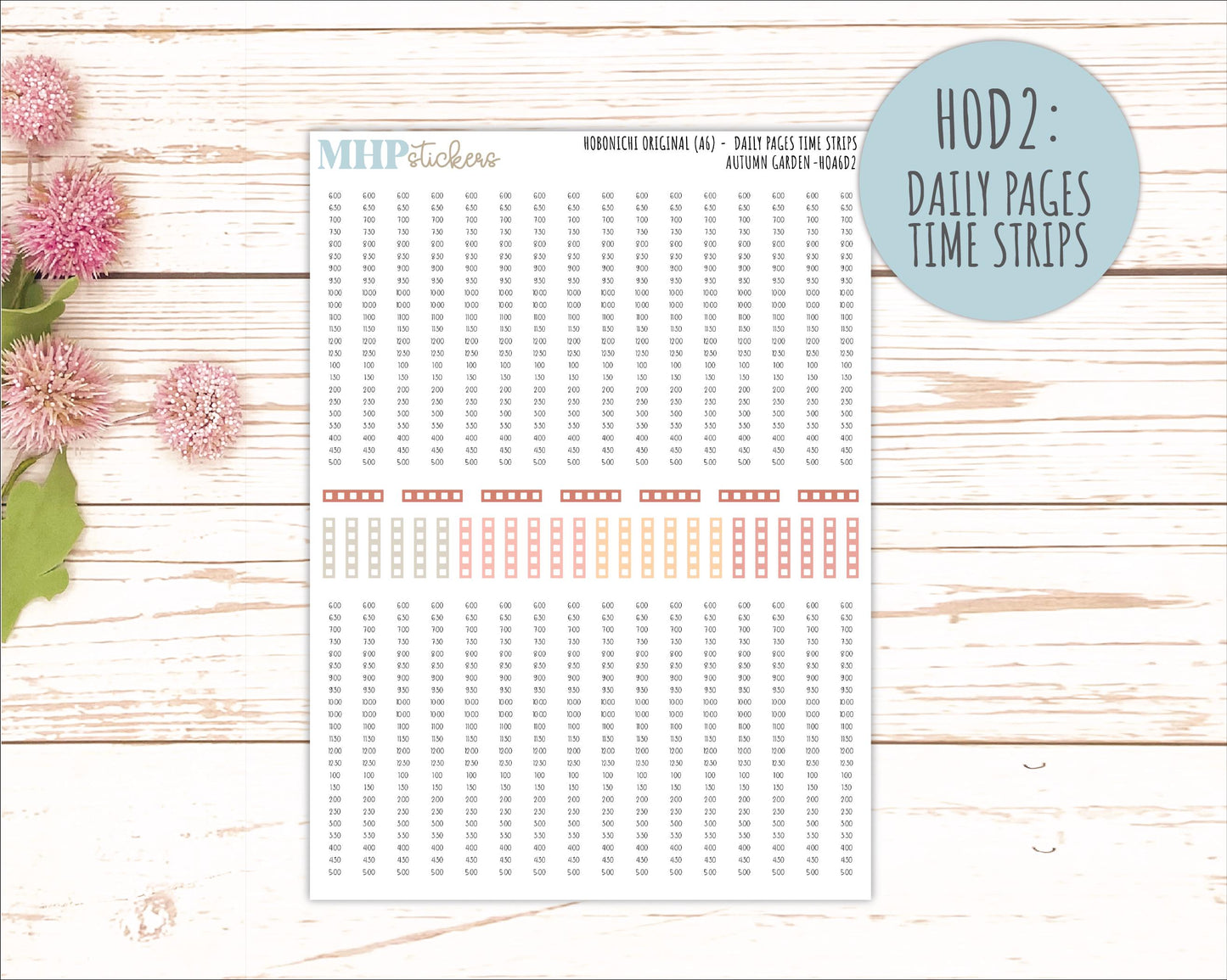 SEPTEMBER 2026 Stickers for Hobonichi Techo Original. A6 Planners "Autumn Garden" || HO