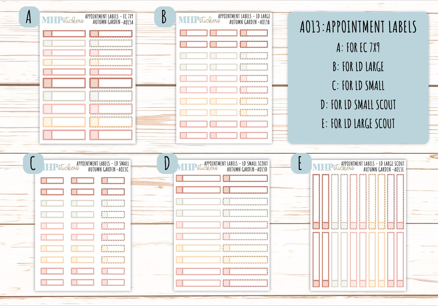 Basic Labels & Habit Trackers. ADD-On's for Monthly Kits "Autumn Garden" || AOBL