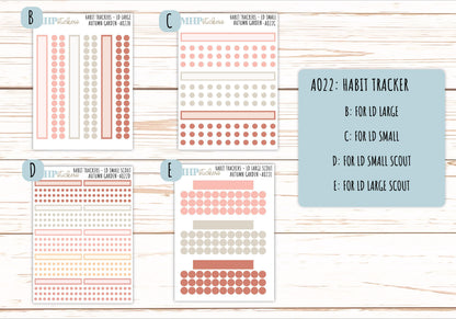 Basic Labels & Habit Trackers. ADD-On's for Monthly Kits "Autumn Garden" || AOBL