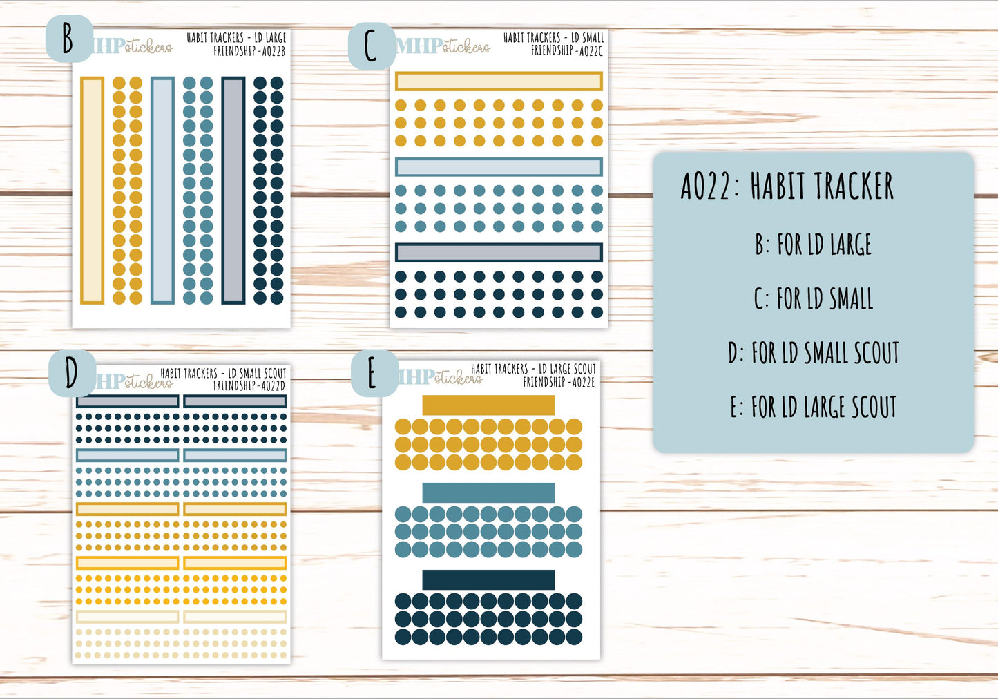 Basic Labels & Habit Trackers. ADD-On's for Monthly Kits "Friendship" || AOBL