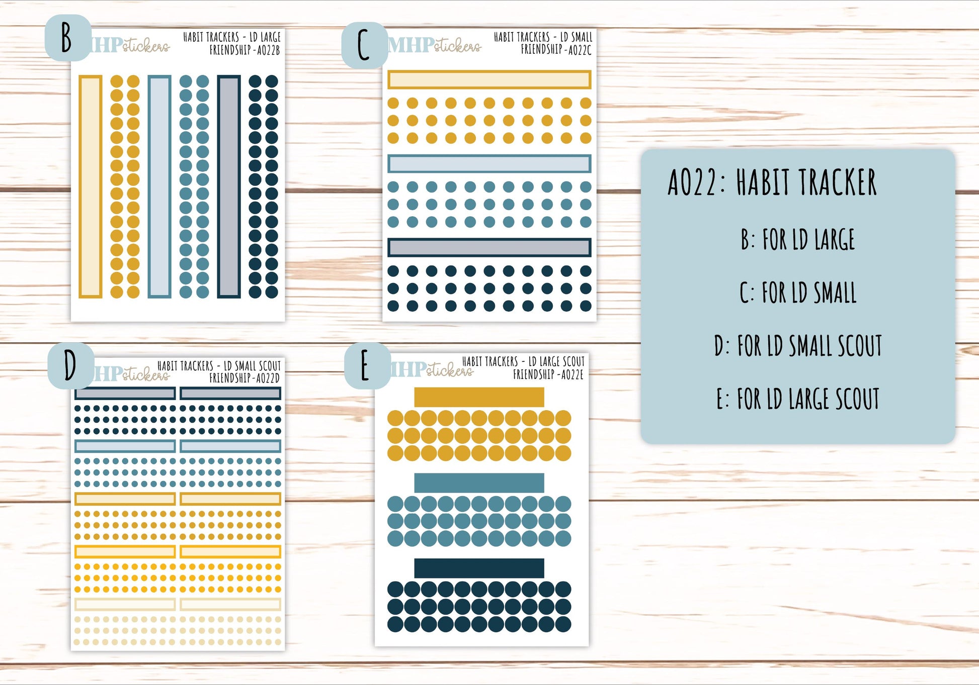 Basic Labels & Habit Trackers. ADD-On's for Monthly Kits "Friendship" || AOBL
