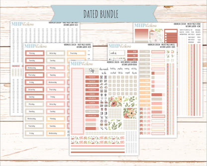 SEPTEMBER 2026 Stickers for Hobonichi Cousin. A5 Planners "Autumn Garden" || HC