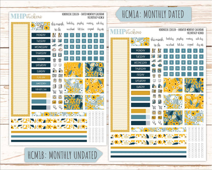 SEPTEMBER 2026 Stickers for Hobonichi Cousin. A5 Planners "Friendship" || HC