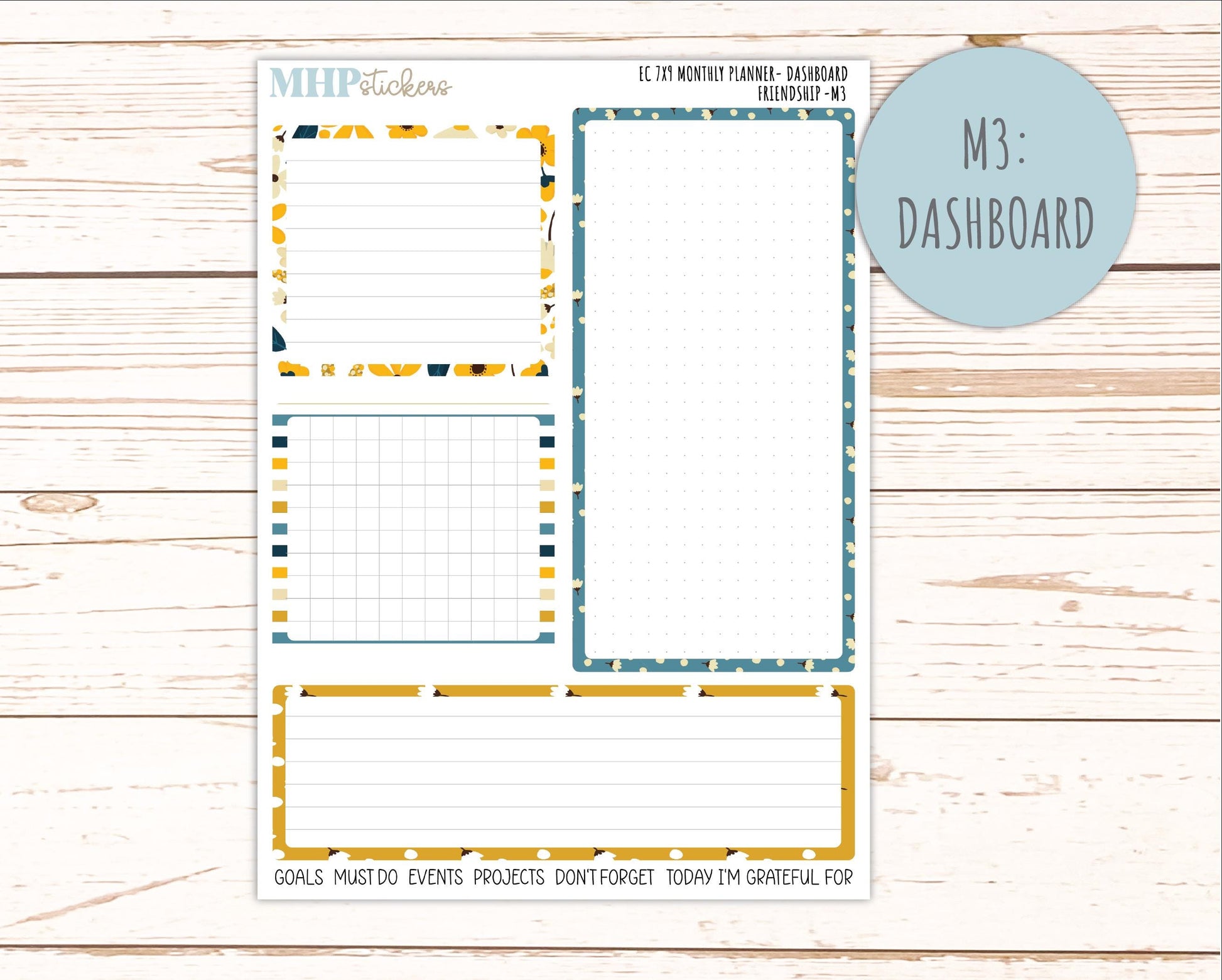 SEPTEMBER Monthly Kit for 7x9 Erin Condren Planners. 2026 Collection "Friendship" || ECM