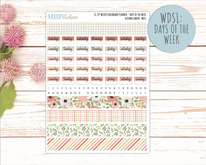 SEPTEMBER Weekly Dashboard Kit for 7x9 Erin Condren Planners. 2026 Collection "Autumn Garden" || ECWDS