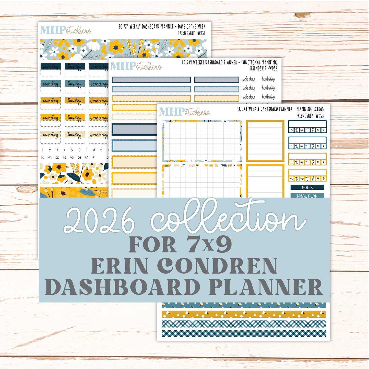 SEPTEMBER Weekly Dashboard Kit for 7x9 Erin Condren Planners. 2026 Collection "Friendship" || ECWDS