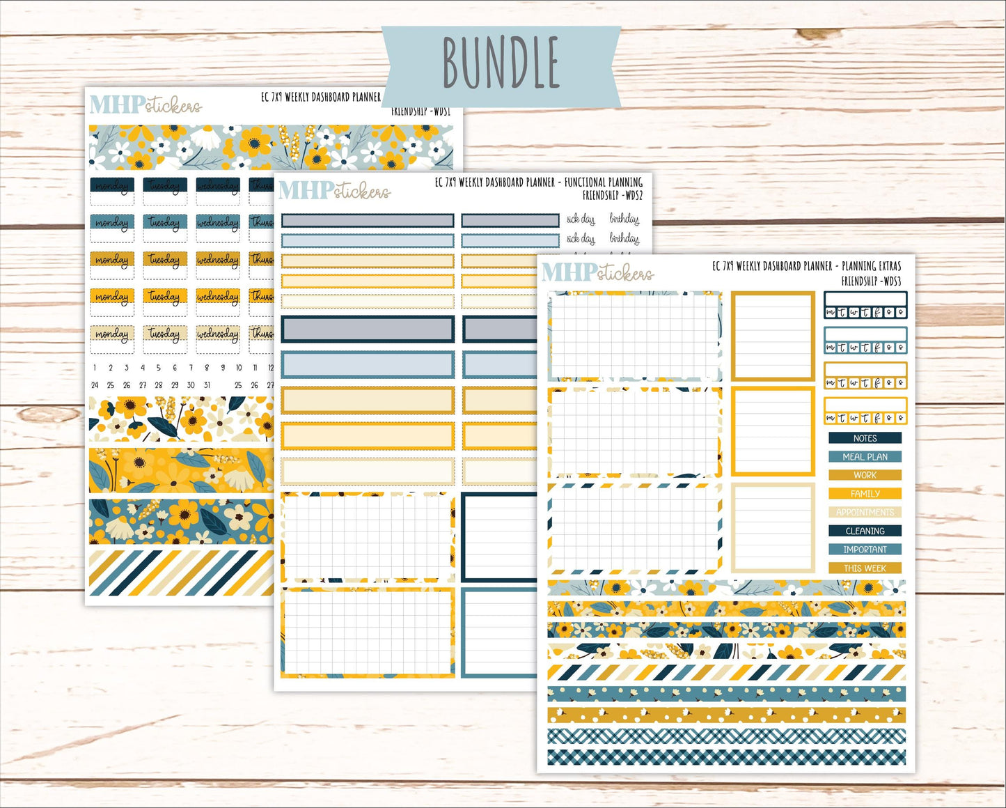 SEPTEMBER Weekly Dashboard Kit for 7x9 Erin Condren Planners. 2026 Collection "Friendship" || ECWDS