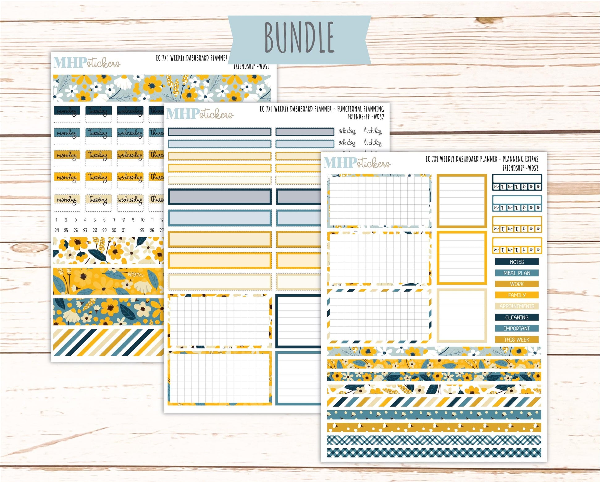 SEPTEMBER Weekly Dashboard Kit for 7x9 Erin Condren Planners. 2026 Collection "Friendship" || ECWDS