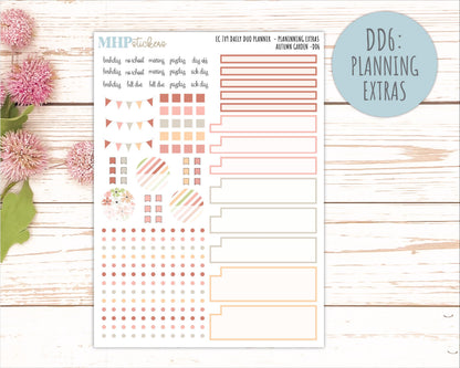 SEPTEMBER Daily Duo Sticker Kit for 7x9 Erin Condren Planners. 2026 Collection "Autumn Garden" || ECDD