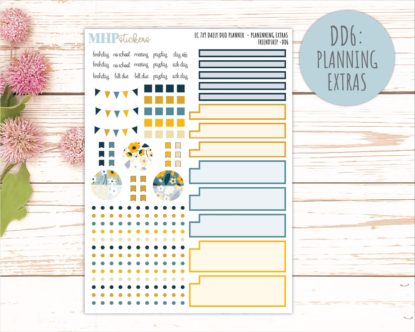 SEPTEMBER Daily Duo Sticker Kit for 7x9 Erin Condren Planners. 2026 Collection "Friendship" || ECDD