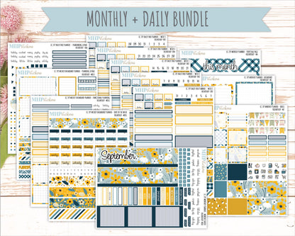 SEPTEMBER Daily Duo Sticker Kit for 7x9 Erin Condren Planners. 2026 Collection "Friendship" || ECDD
