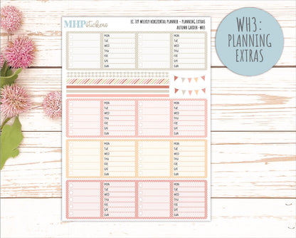 SEPTEMBER Weekly Horizontal Planning Kit for 7x9 Erin Condren Planners. 2026 Collection "Autumn Garden " || ECWH
