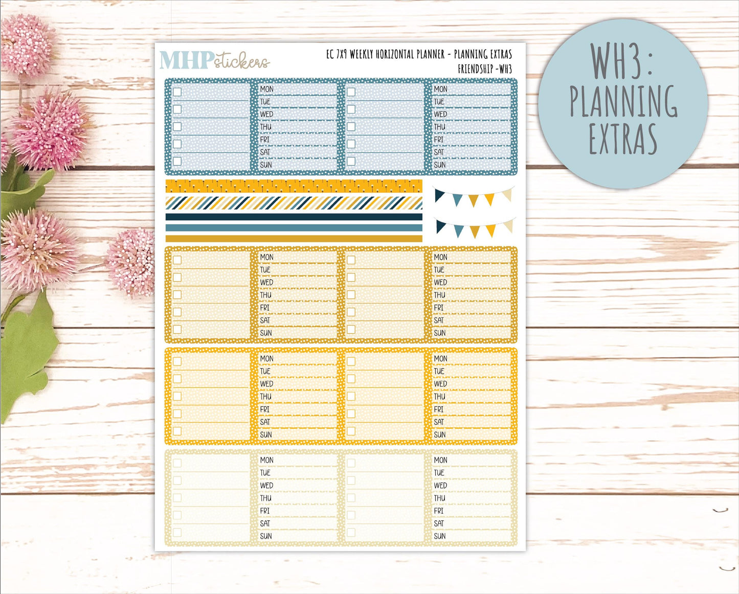 SEPTEMBER Weekly Horizontal Planning Kit for 7x9 Erin Condren Planners. 2026 Collection "Friendship " || ECWH