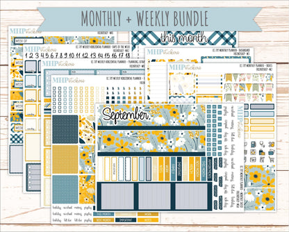 SEPTEMBER Weekly Horizontal Planning Kit for 7x9 Erin Condren Planners. 2026 Collection "Friendship " || ECWH