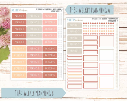 SEPTEMBER Stickers for EC Teacher Lesson Planner - Horizontal Layout. 2026 Collection "Autumn Garden" || ECTH