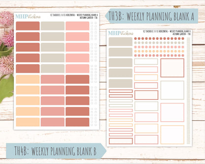 SEPTEMBER Stickers for EC Teacher Lesson Planner - Horizontal Layout. 2026 Collection "Autumn Garden" || ECTH