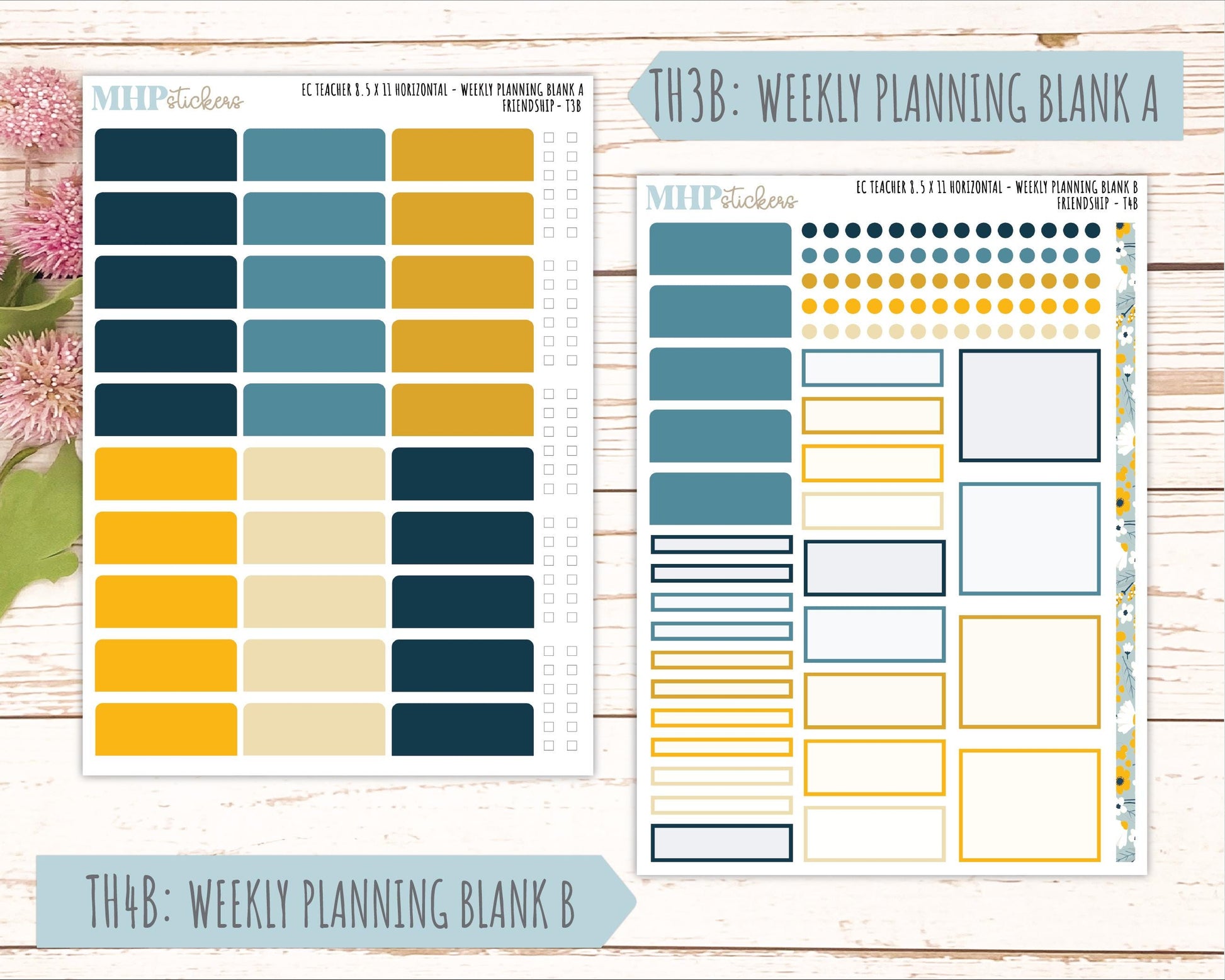 SEPTEMBER Stickers for EC Teacher Lesson Planner - Horizontal Layout. 2026 Collection "Friendship" || ECTH
