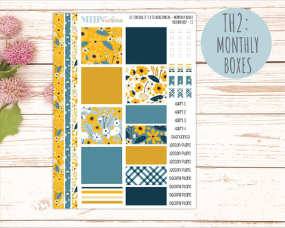 SEPTEMBER Stickers for EC Teacher Lesson Planner - Horizontal Layout. 2026 Collection "Friendship" || ECTH