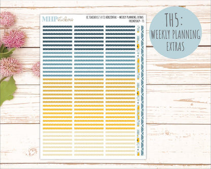 SEPTEMBER Stickers for EC Teacher Lesson Planner - Horizontal Layout. 2026 Collection "Friendship" || ECTH
