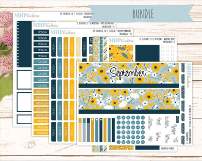 SEPTEMBER Stickers for EC Teacher Lesson Planner - Vertical Layout. 2026 Collection "Friendship" || ECTV