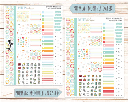 AUGUST 2026 Stickers for The Jo, Laurel Denise Planner "Hello Sunshine" || POP