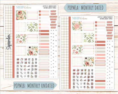 SEPTEMBER 2026 Stickers for The Jo, Laurel Denise Planner "Autumn Garden" || POP