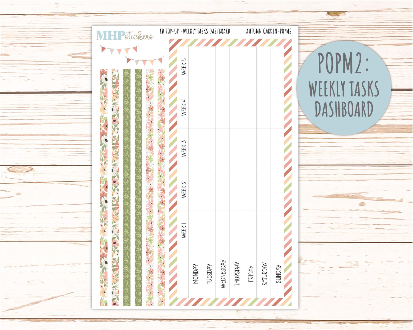 SEPTEMBER 2026 Stickers for The Jo, Laurel Denise Planner "Autumn Garden" || POP