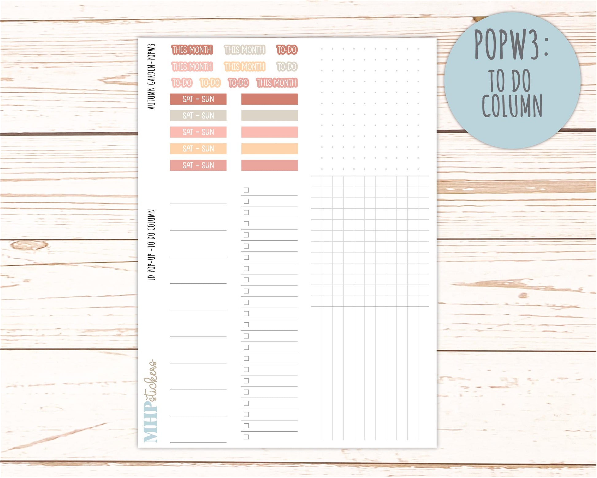SEPTEMBER 2026 Stickers for The Jo, Laurel Denise Planner "Autumn Garden" || POP
