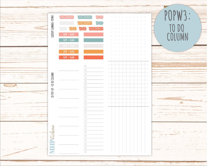AUGUST 2026 Stickers for The Jo, Laurel Denise Planner "Groovy Summer" || POP