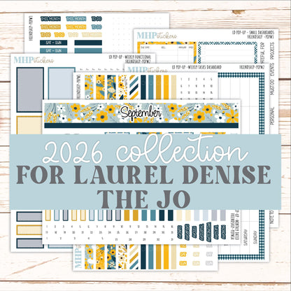 SEPTEMBER 2026 Stickers for The Jo, Laurel Denise Planner "Friendship" || POP