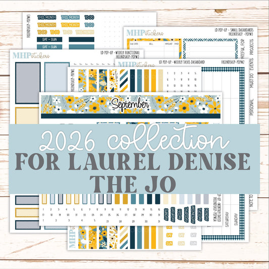SEPTEMBER 2026 Stickers for The Jo, Laurel Denise Planner "Friendship" || POP