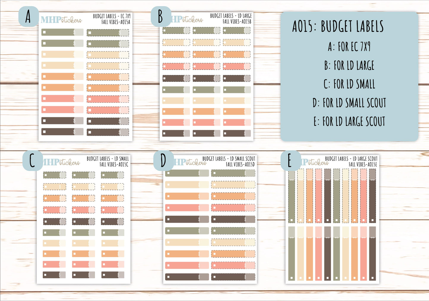 Basic Labels & Habit Trackers. ADD-On's for Monthly Kits "Fall Vibes" || AOBL