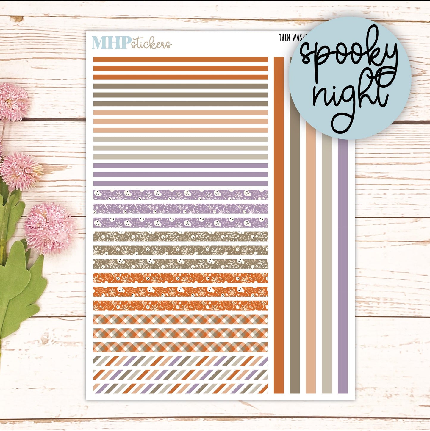 Thin Washi for Laurel Denise Planners. Planner Stickers OCTOBER '26 || LD406