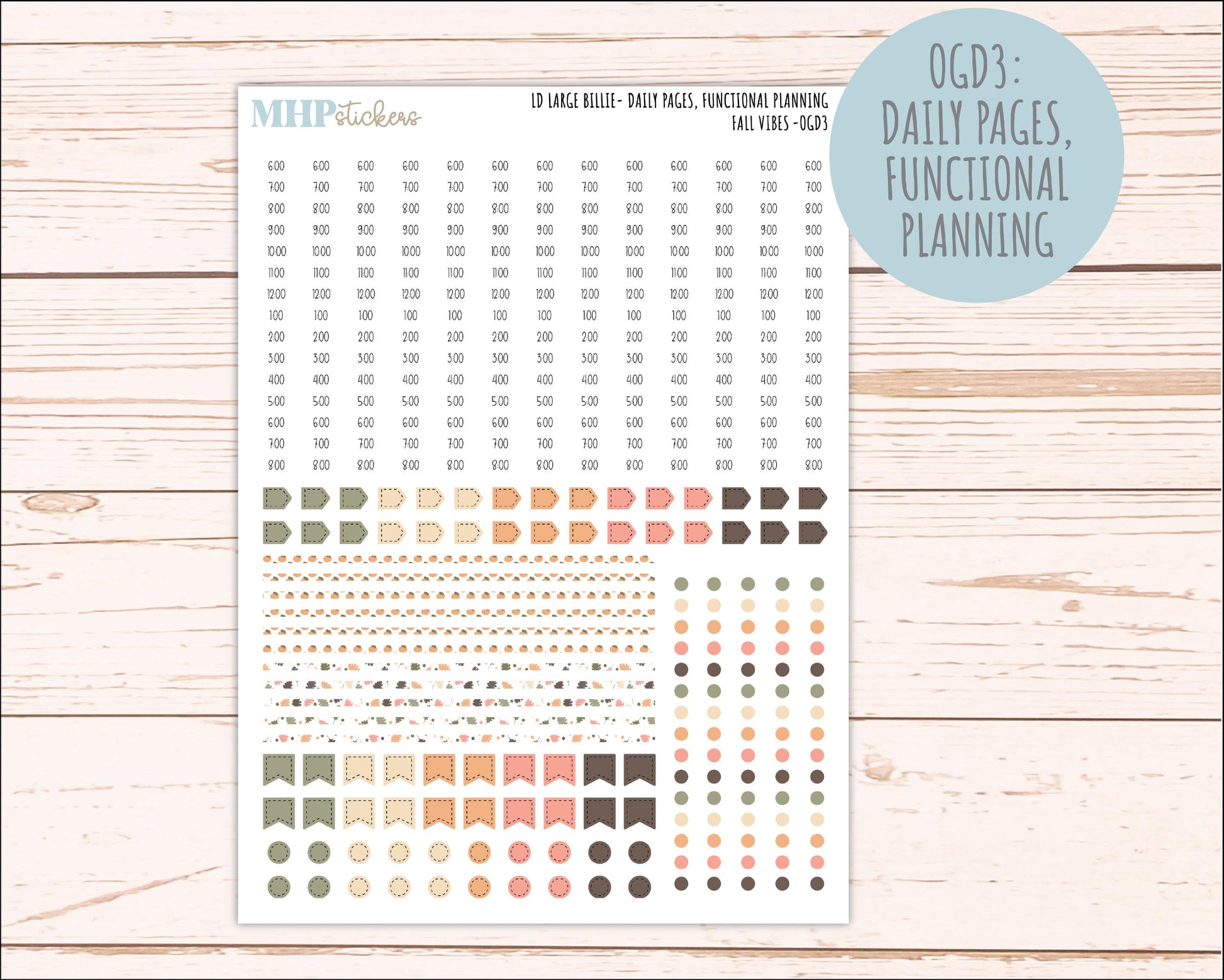 OCTOBER 2026 Stickers for Large Nancy, Anne, & Billie Planners. Laurel Denise Planners. "Fall Vibes" || OG