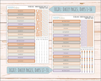 OCTOBER 2026 Stickers for Large Nancy, Anne, & Billie Planners. Laurel Denise Planners. "Spooky Night" || OG